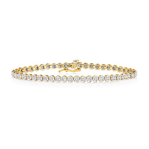 9CT DIAMOND 1.0CT TENNIS BRACELET