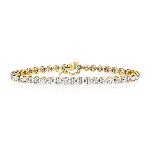 9CT DIAMOND 1.0CT TENNIS BRACELET