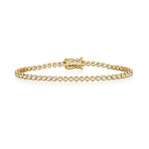 9CT DIAMOND 1.0CT RUBOVER TENNIS BRACELET