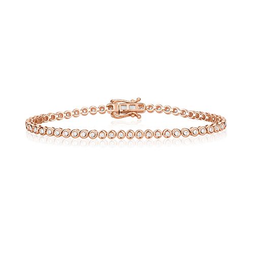 9CT DIAMOND 1.0CT RUBOVER TENNIS BRACELET