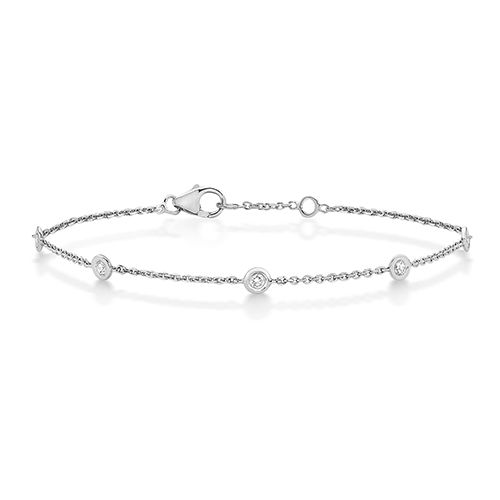 18CT DIAMOND 0.35CT BRACELET 6.5/7.5 INCH