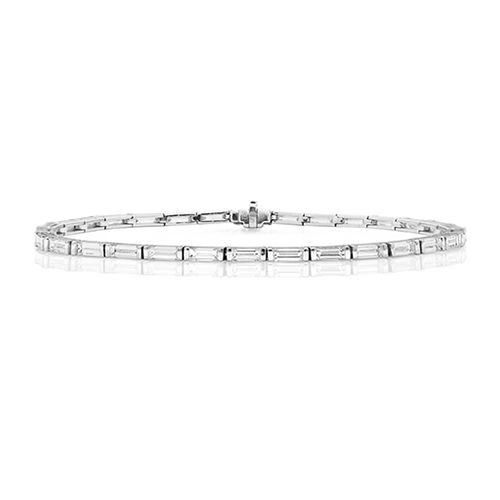 18CT DIAMOND 4.45CT BRACELET BAGUETTE SET