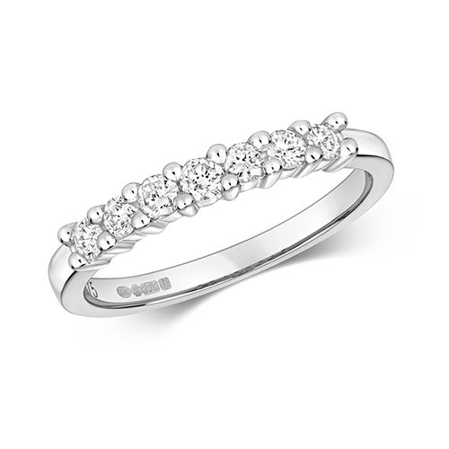9CT DIAMOND 0.33CT SEVEN STONE 1/2 ET