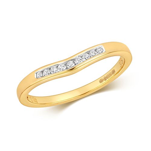 9CT DIAMOND 0.10CT SOFT WISHBONE
