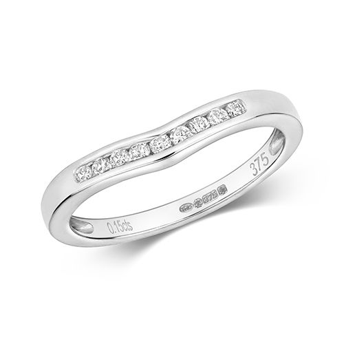 9CT DIAMOND 0.15CT SOFT WISHBONE