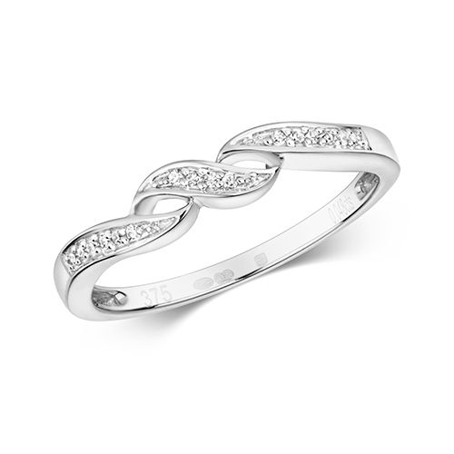 9CT DIAMOND FANCY RING