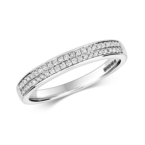 9CT DIAMOND 0.18CT ETERNITY RING 2 ROW