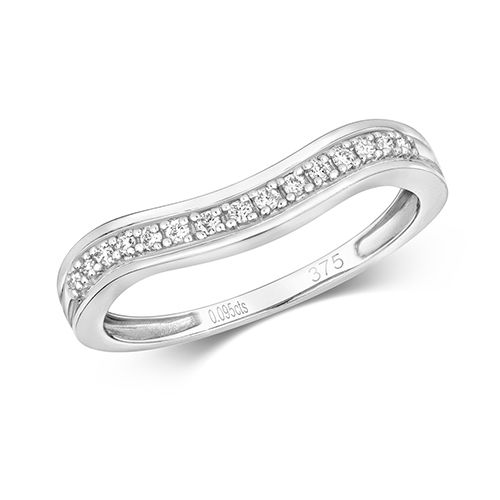 9CT DIAMOND 0.10CT CURVED WISHBONE
