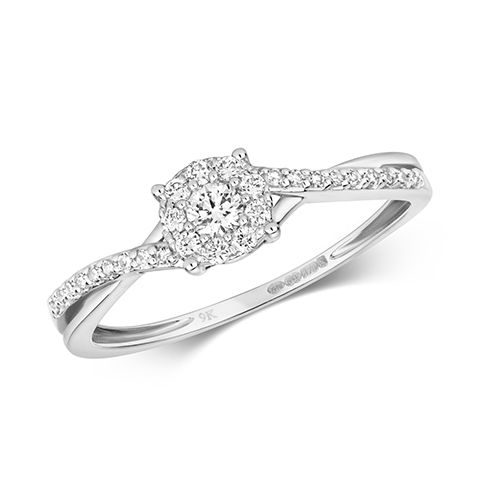 9CT DIAMOND 0.20CT BRILLIANT EL TWIST SHOULD'S