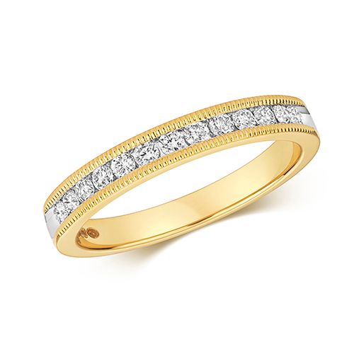 9CT DIAMOND 0.28CT HALF ET MILL GRAIN