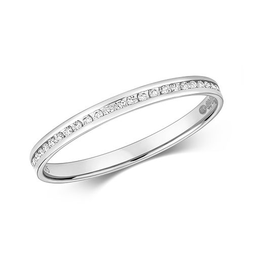 9CT DIAMOND 0.10CT HALF ET RING