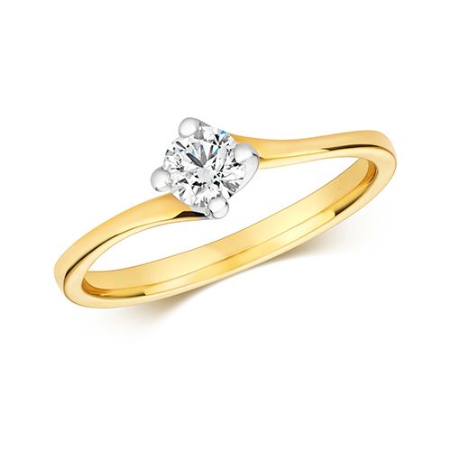 9CT DIAMOND 0.35CT TWIST SOLITARE