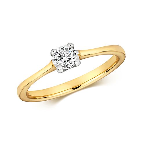 9CT DIAMOND 0.35CT 4 CLAW SOLITARE