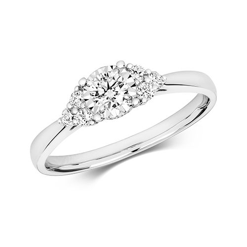 9CT DIAMOND 0.35CT ILLUSION SOLITAIRE