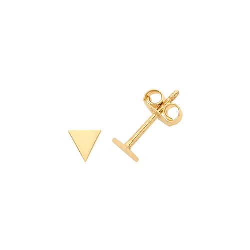 9CT GOLD TRIANGLE STUD EARRINGS