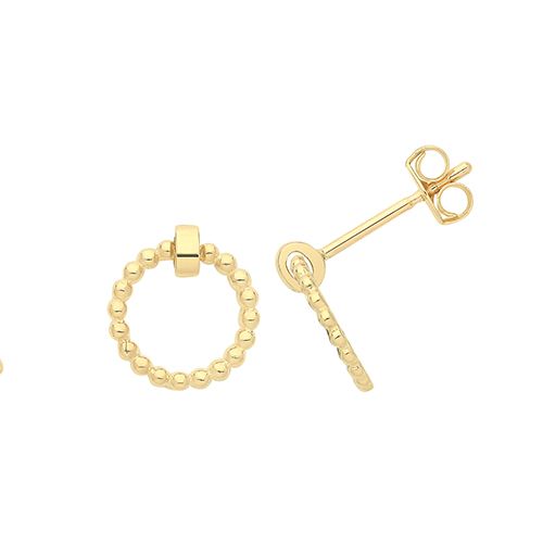 9CT YELLOW GOLD CIRCLE STUD