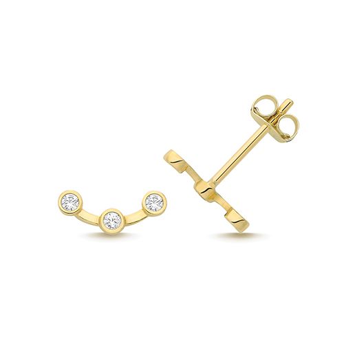 9CT YEL GOLD CZ CONSTELLATION CLIMBER STUDS
