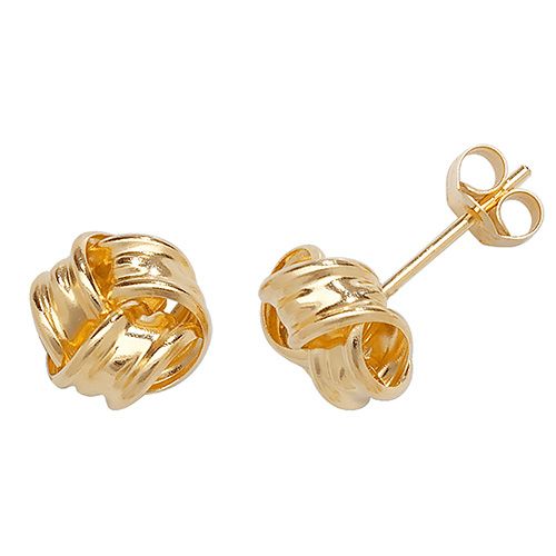 9CT GOLD KNOT STUDS