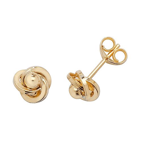 9CT YEL GOLD ORBITAL STUD EARRINGS