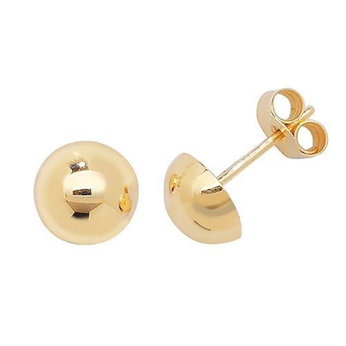 9CT YEL GOLD 7MM DOME STUD EARRINGS