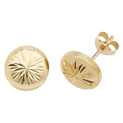 9CT YEL GOLD STUD EARRINGS