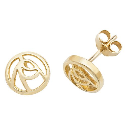 9CT YEL GOLD STUD EARRINGS