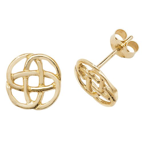 9CT YEL GOLD CELTIC STUD EARRINGS