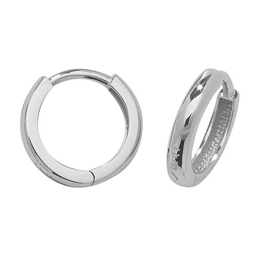 9CT WHT GOLD HINGED EARRINGS