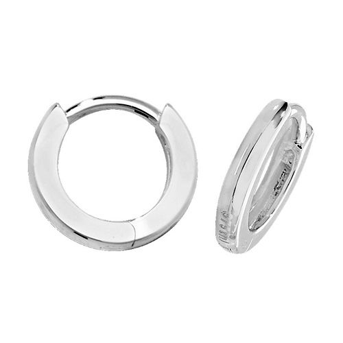 9CT WHITE GOLD HINGED EARRINGS