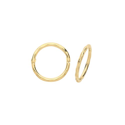 9CT YEL GOLD 10MM HINGED HOOPS