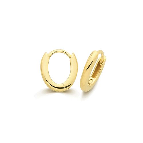 9CT YEL GOLD OVAL CLICKERS