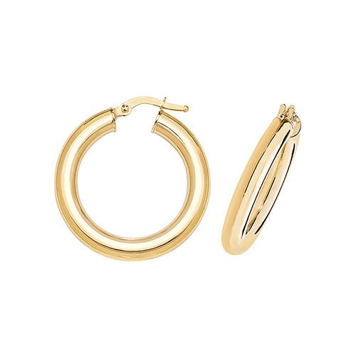 9CT YEL GOLD 20MM HOOP EARRINGS