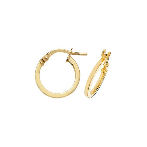 9CT YEL GOLD 08MM HOOP EARRINGS