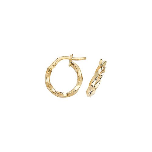 9CT YEL GOLD 08MM HOOP EARRINGS
