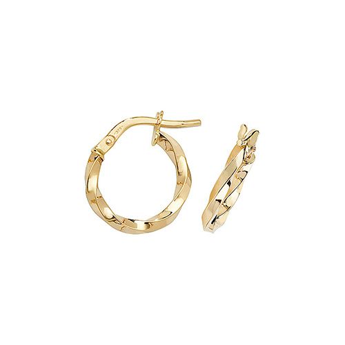9CT YEL GOLD 10MM HOOP EARRINGS