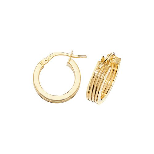 9CT YEL GOLD 10MM HOOP EARRINGS