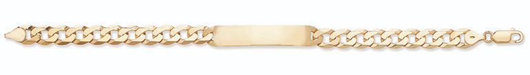 9CT YEL GOLD MEN'S 8.5 INCHES ID BRCLT