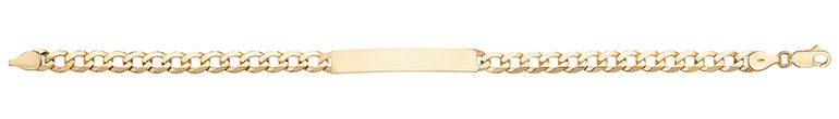 9CT YEL GOLD MEN'S 8.5 INCHES ID BRCLT