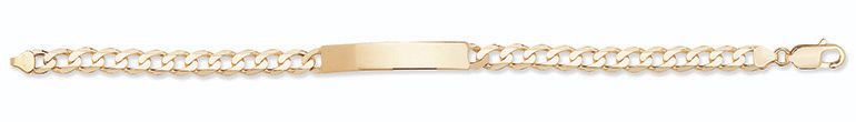 9CT YEL GOLD MEN'S 8.5 INCHES ID BRCLT