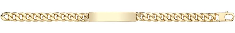 9CT YEL GOLD HOLLOW ID BRACELET