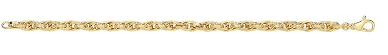 9CT YEL GOLD LADIES' POW HOLLOW CHAIN