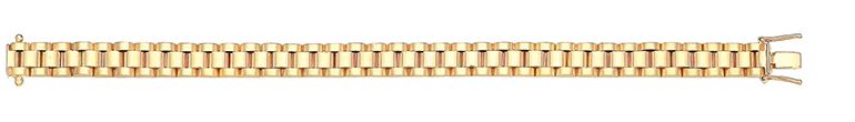 9CT YEL GOLD 8MM WATCH STRAP BRACLET