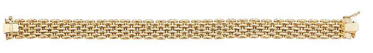 9CT YEL GOLD LADIES' 7.5 INCHES BRICK LINK BRCLT