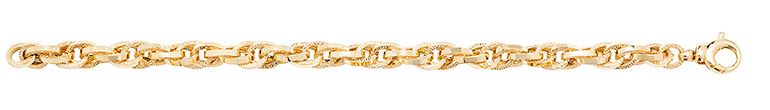 9CT YEL GOLD LADIES' 7.5 INCHES FANCY BRCLT