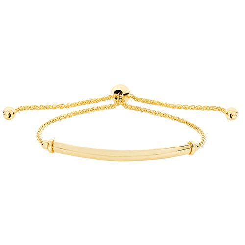 9CT YEL GOLD LADIES' PULL STYLE BRACELET