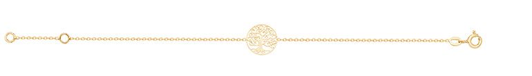 9CT YEL GOLD BABIES' TREE OF LIFE BRACELET