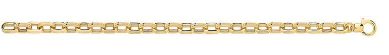 9CT YEL GOLD LADIES' 7.5 INCHES FANCY BRCLT