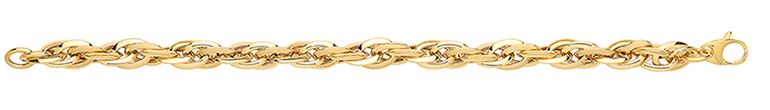 9CT YEL GOLD LADIES' 7.5 INCHES FANCY BRCLT