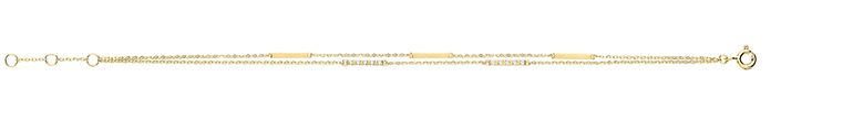 9CT YEL GOLD MULTI BAR BRACELET