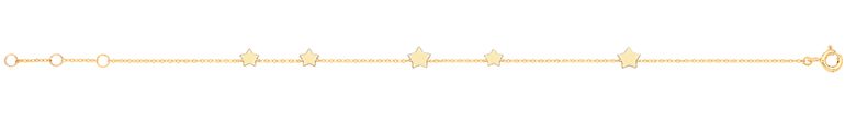 9CT YEL GOLD STAR BRACELET